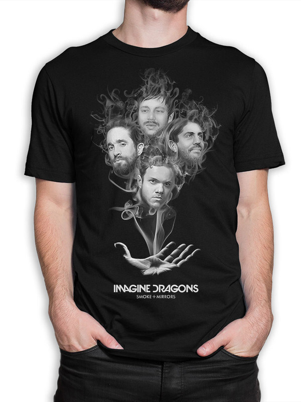 

Футболка мужская Design Heroes Imagine Dragons черная XL, Черный, "Imagine Dragons"