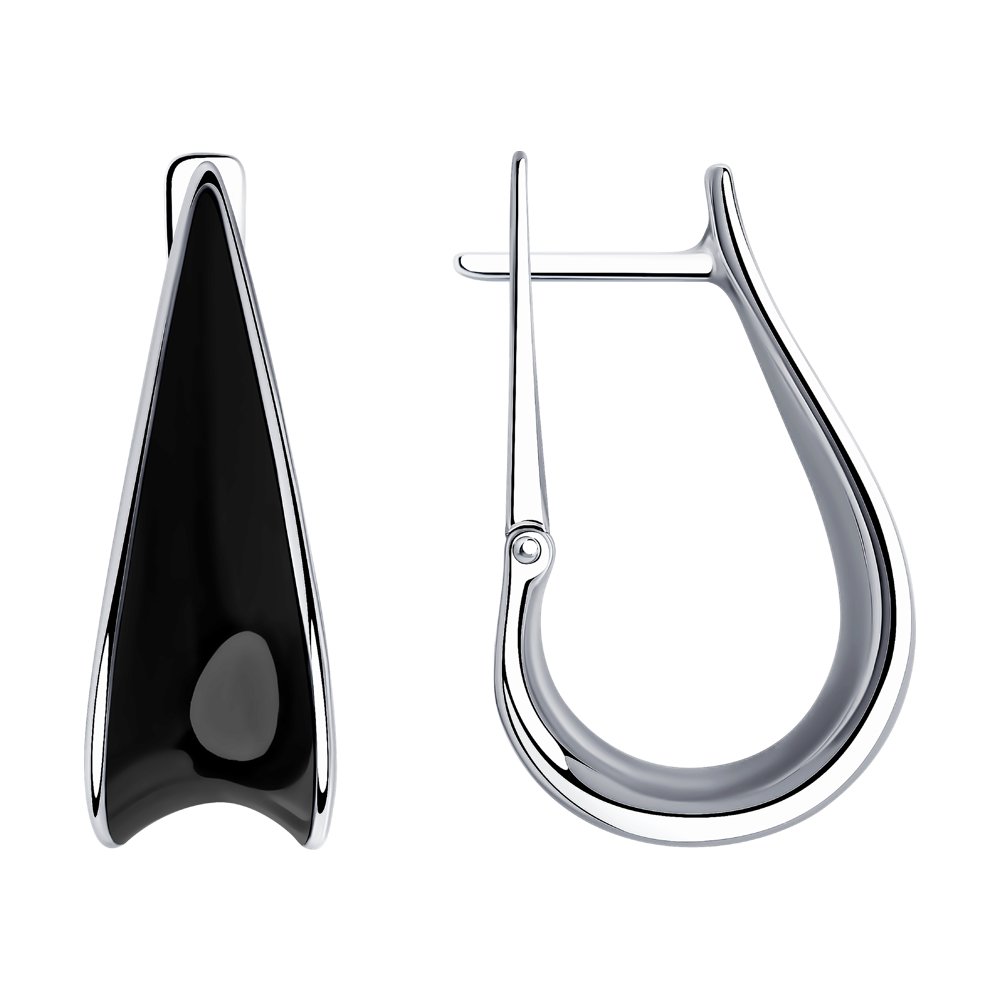 

Серьги женские из серебра SOKOLOV 94024348, эмаль, 94024348