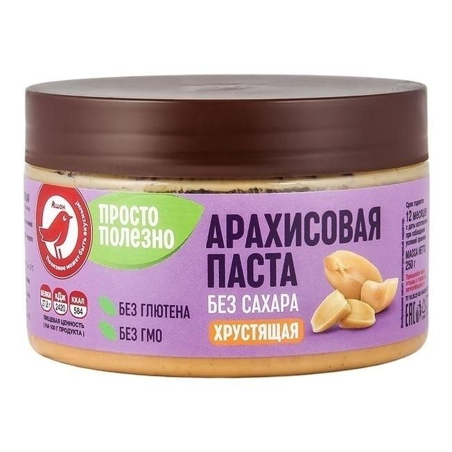 

Паста Красная птица Арахисовая Хрустящая без сахара 250 г