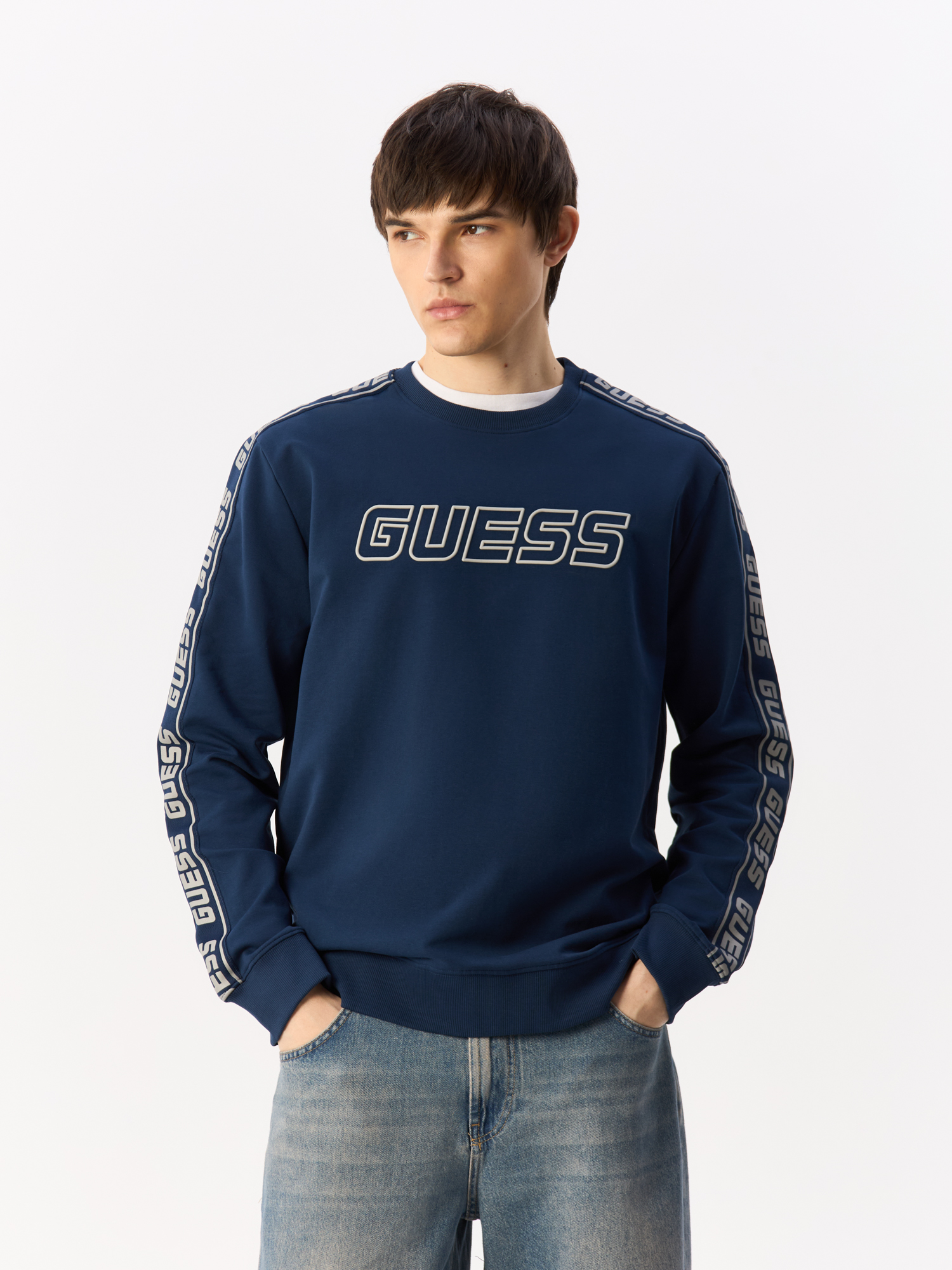 

Джемпер мужской Guess Z4GQ24K6ZS1 синий L, Z4GQ24K6ZS1