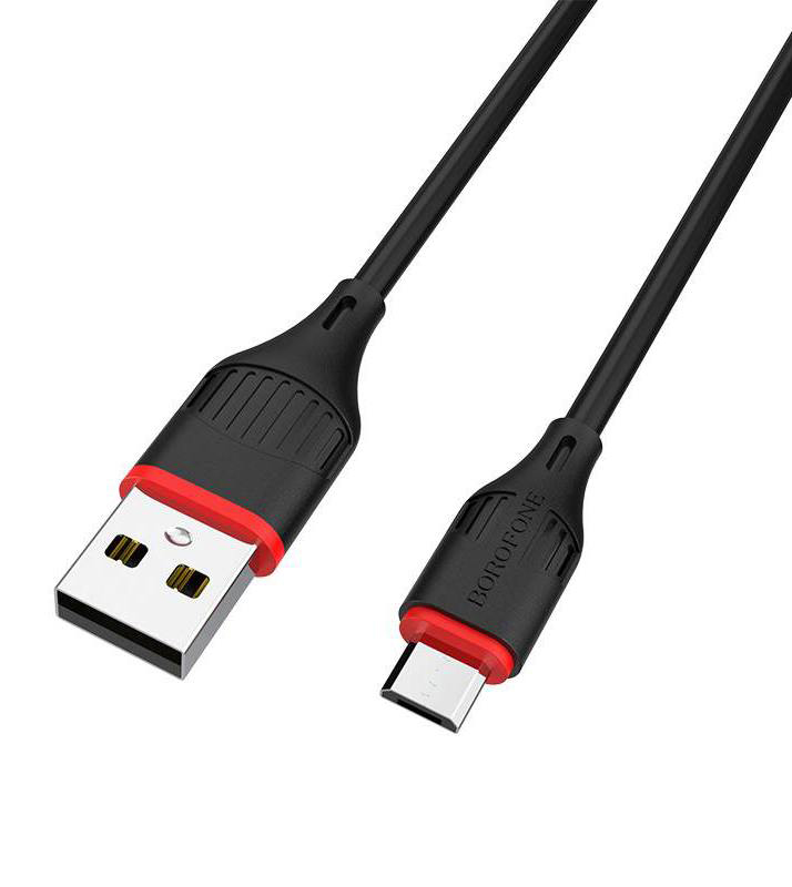 

Кабель Borofone BX17 USB - Micro USB 2.4A, 1 м, черный