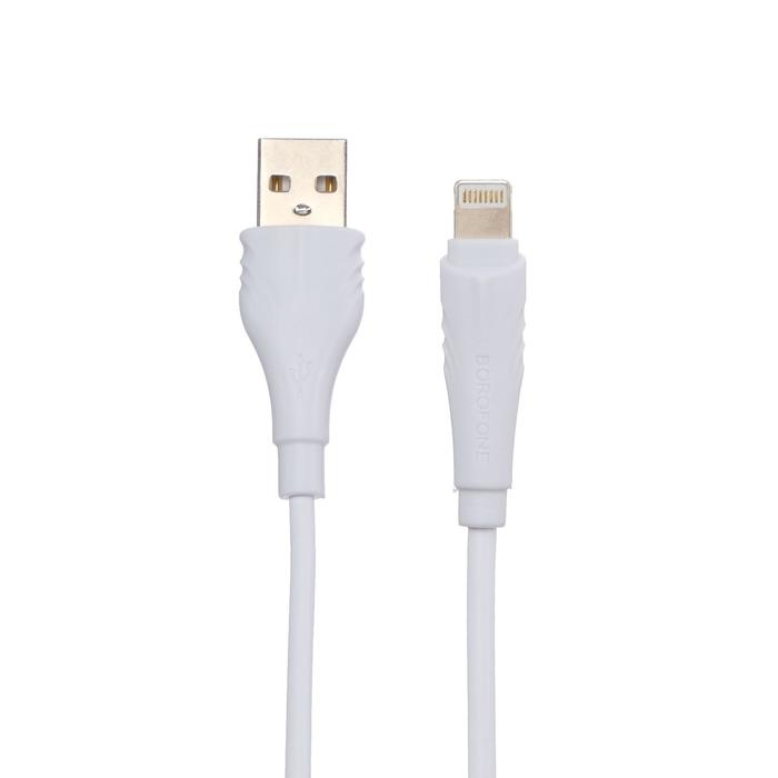 

Кабель Borofone BX18 USB - Lightning PVC оплётка, 2A, 1 м, белый