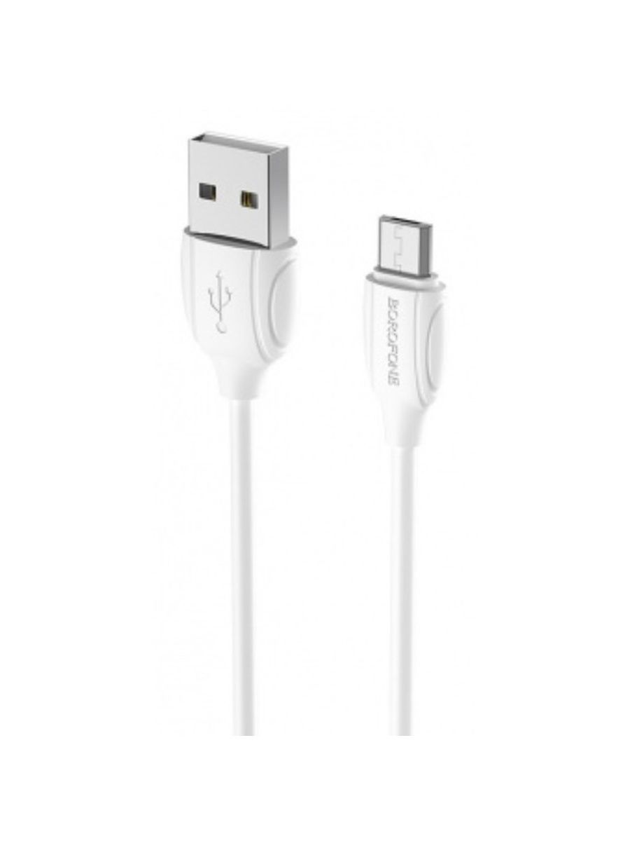 

Кабель Borofone BX19 USB - Micro USB 2.4A, 1 м, белый