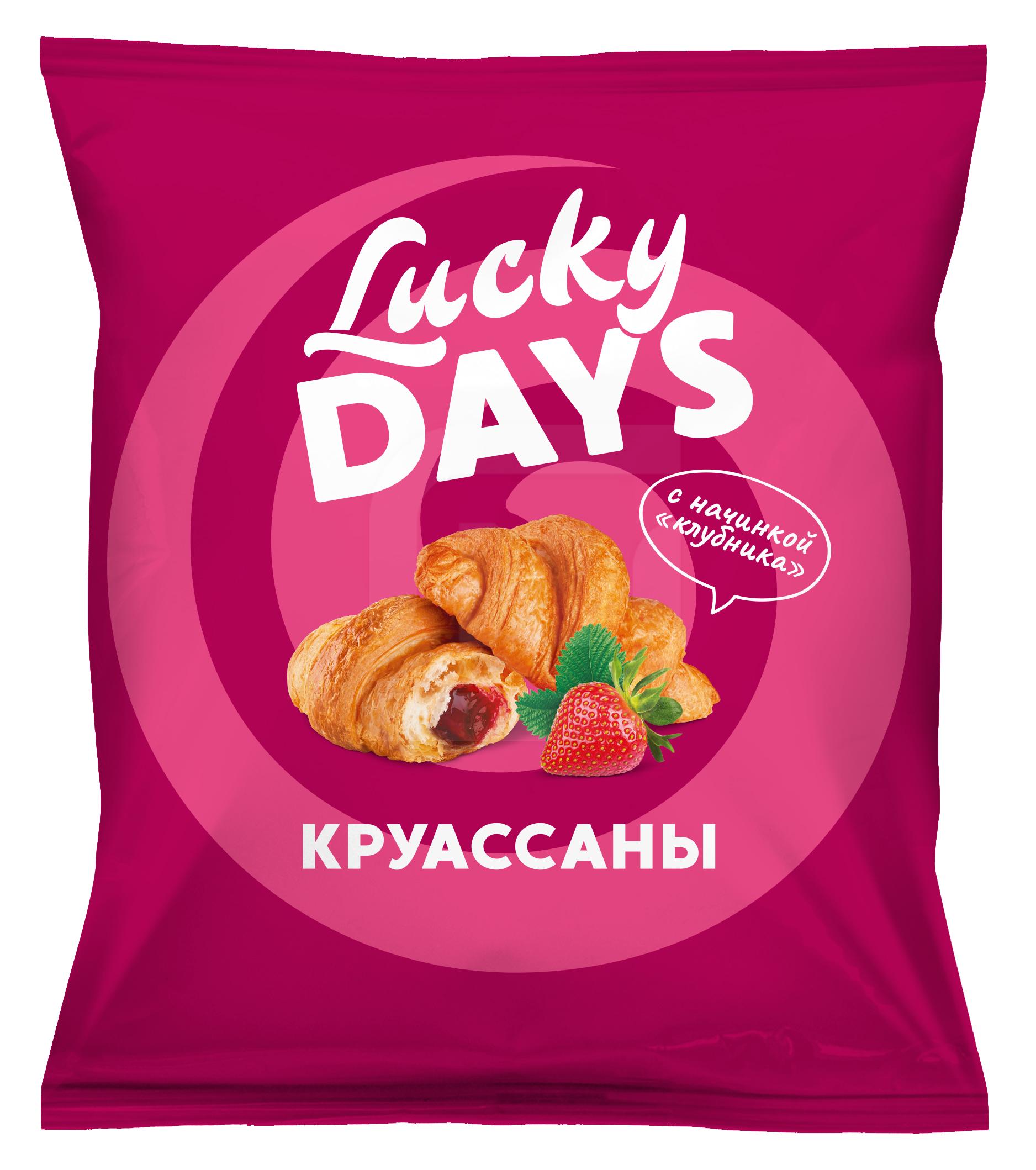 Круассаны Lucky Days мини дрожжевые с клубникой 200 г