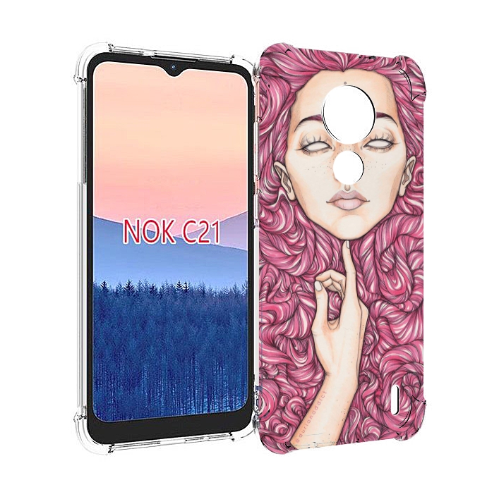 

Чехол MyPads девушка утонула в волосах женский для Nokia C21, Прозрачный, Tocco