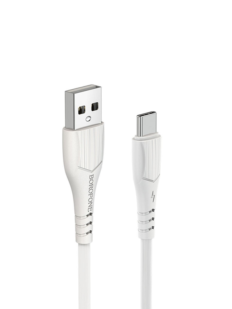 

Кабель Borofone BX37 USB - Lightning PVC оплётка, 2.4A, 1 м, белый