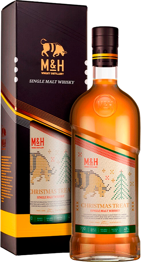 

Виски односолодовый M&H Apex Christmas Treat Single Malt Whiskey 49% 0,7л