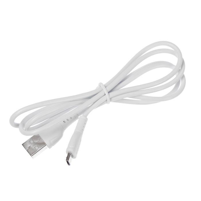 Кабель Borofone BX51 USB - Micro USB PVC оплётка, 2.4A, 1 м, белый