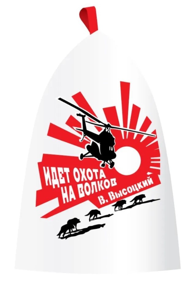 

Шапка для бани Upeco Волки Sc-5h onesize белый, красный, Волки