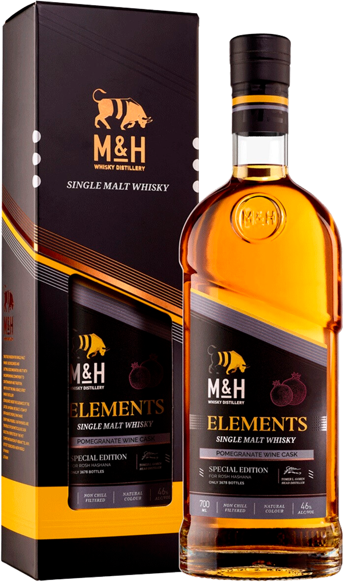 

Виски односолодовый M&H Elements Pomegranate Wine Cask Single Malt Whiskey 46% 0,7л