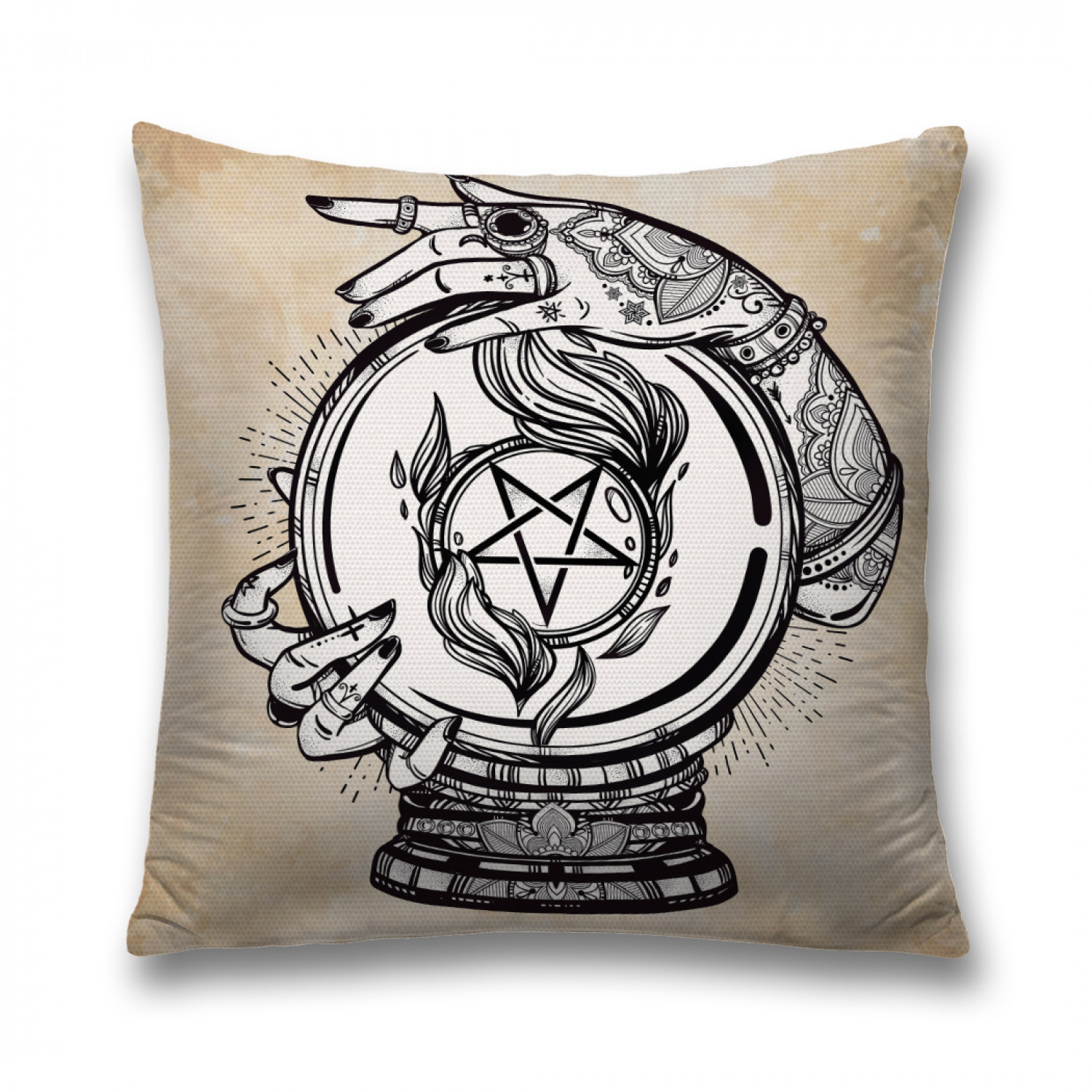 

Наволочка декоративная JoyArty "Магический шар" на молнии, 45x45 см, Бежевый, Магический шар