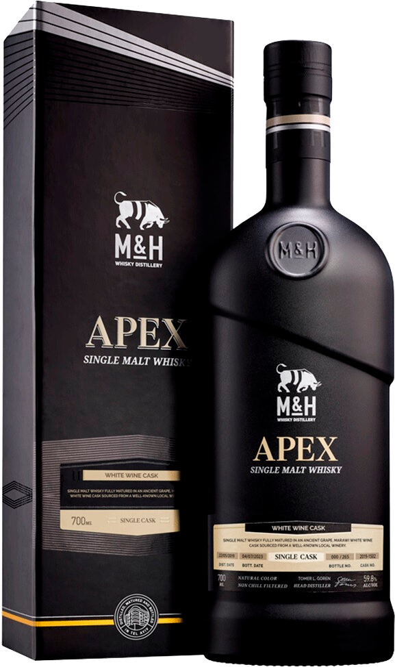 

Виски односолодовый M&H Apex White Wine Cask Single Malt Whiskey 59,8% 0,7л