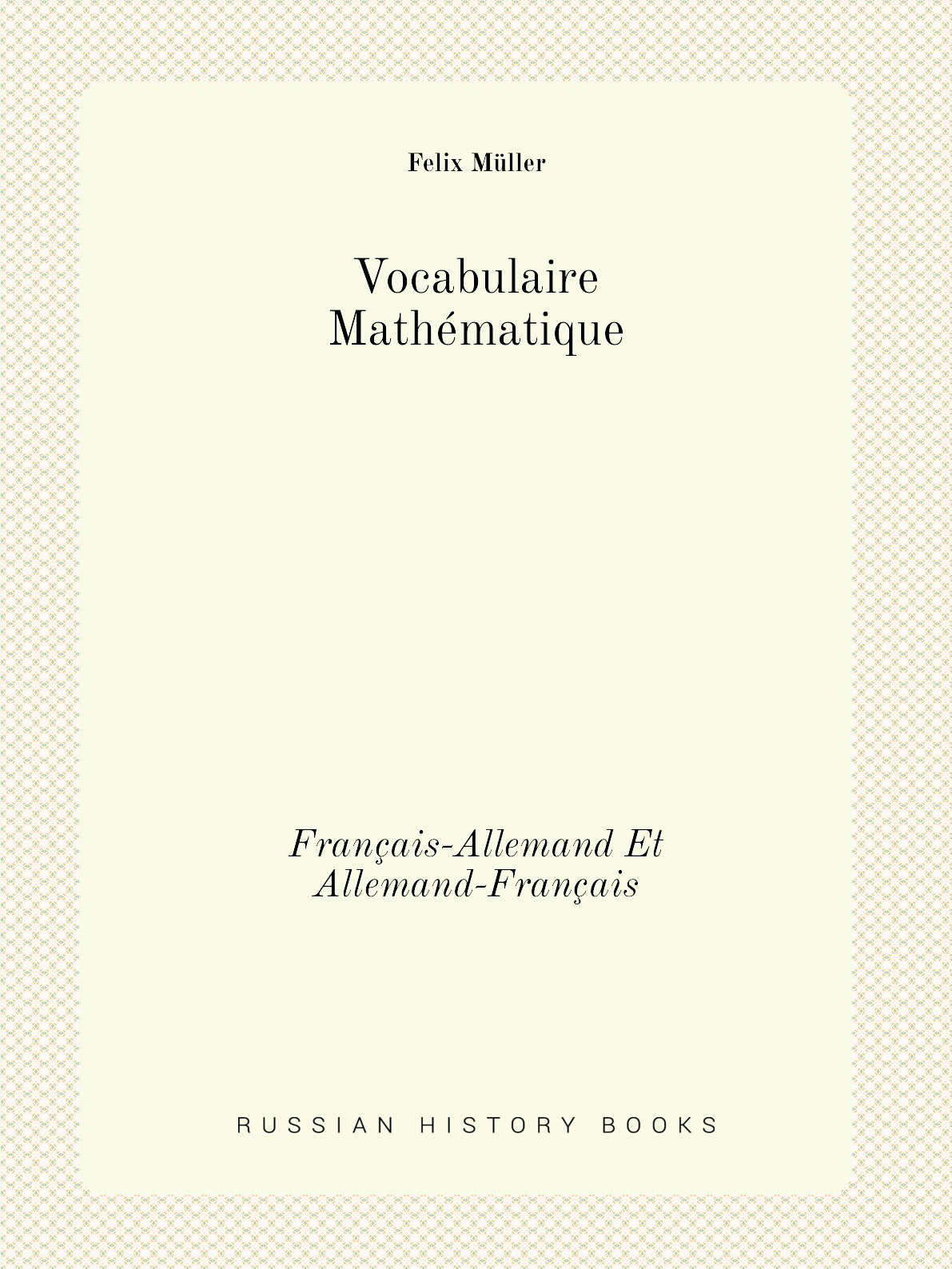 

Vocabulaire Mathematique