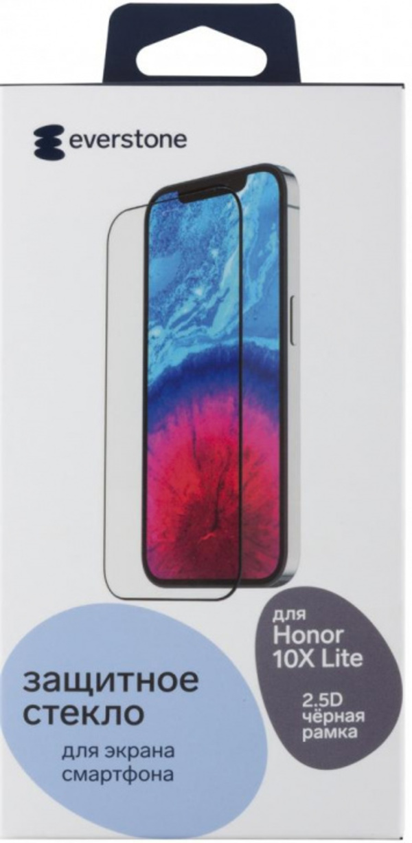 

Защитное стекло Everstone 2.5D FG для Honor 10X Lite черная рамка, 2.5D FG для Honor 10X Lite черная рамка
