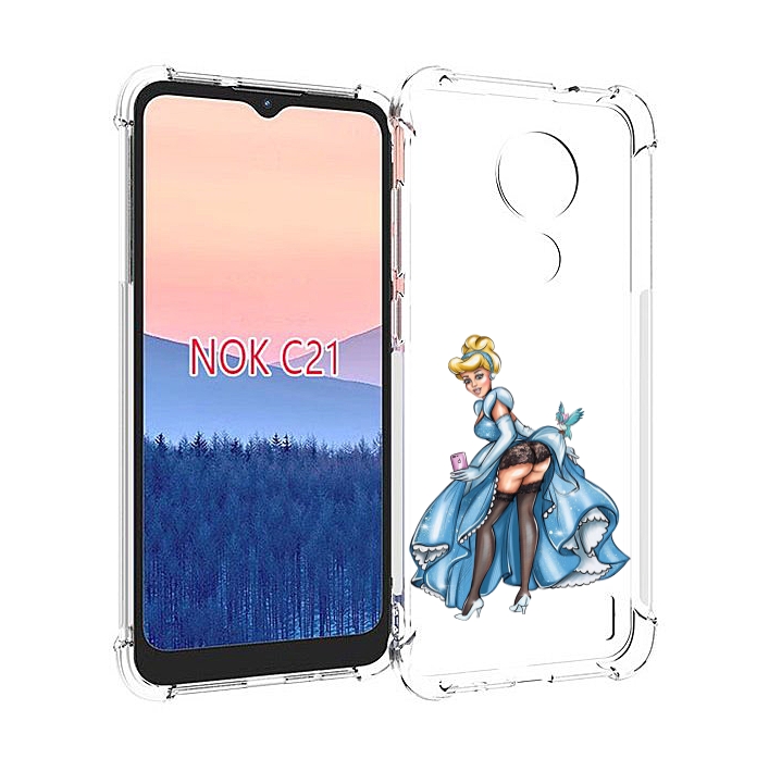 

Чехол MyPads девушка-в-платье-красивая женский для Nokia C21, Прозрачный, Tocco