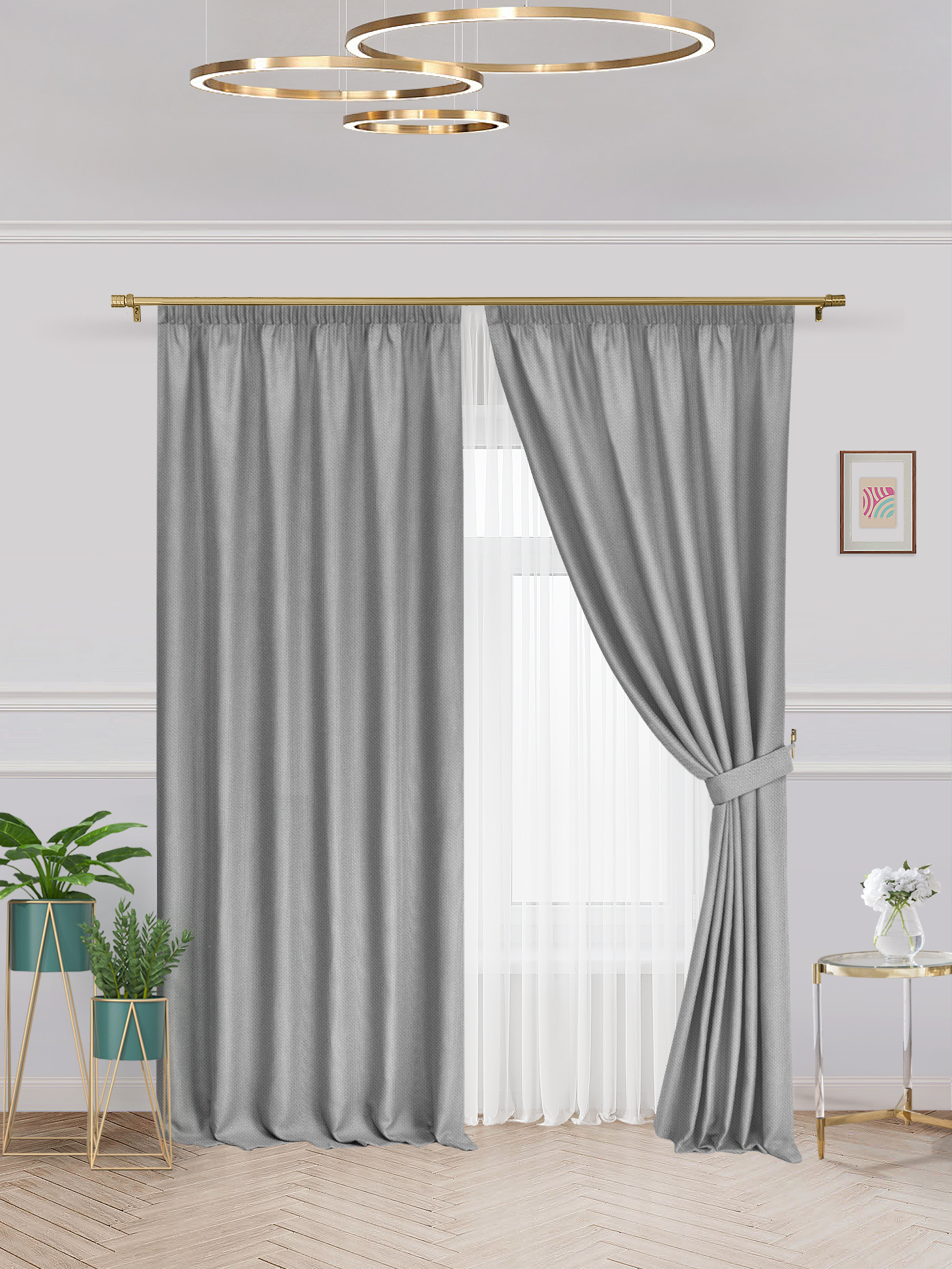 

Комплект штор рогожка блэкаут 300х250см 2 шт., k_Rog_600X250_svet-ser, rog_lenta