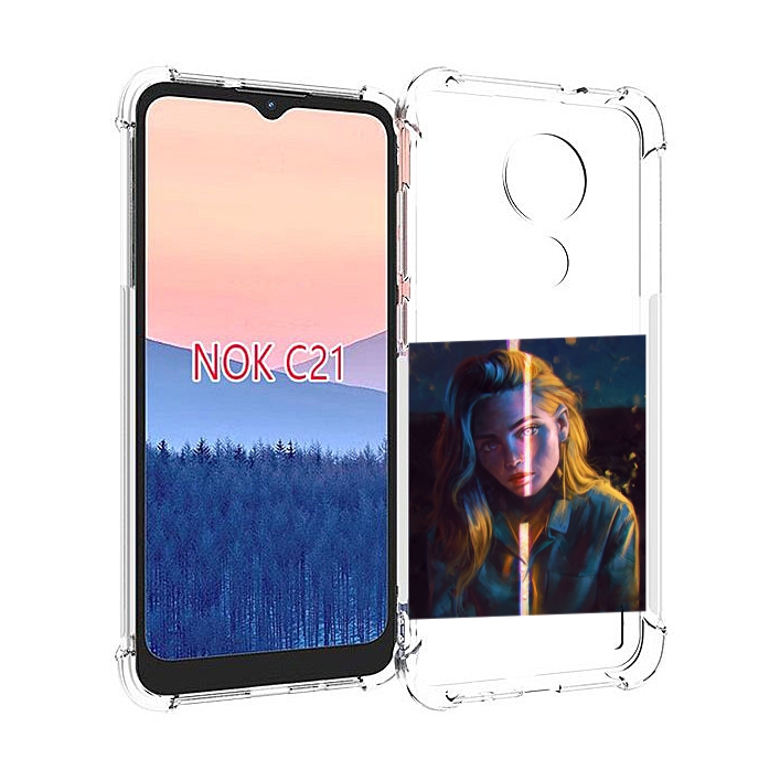 

Чехол MyPads девушка-в-тени для Nokia C21, Прозрачный, Tocco