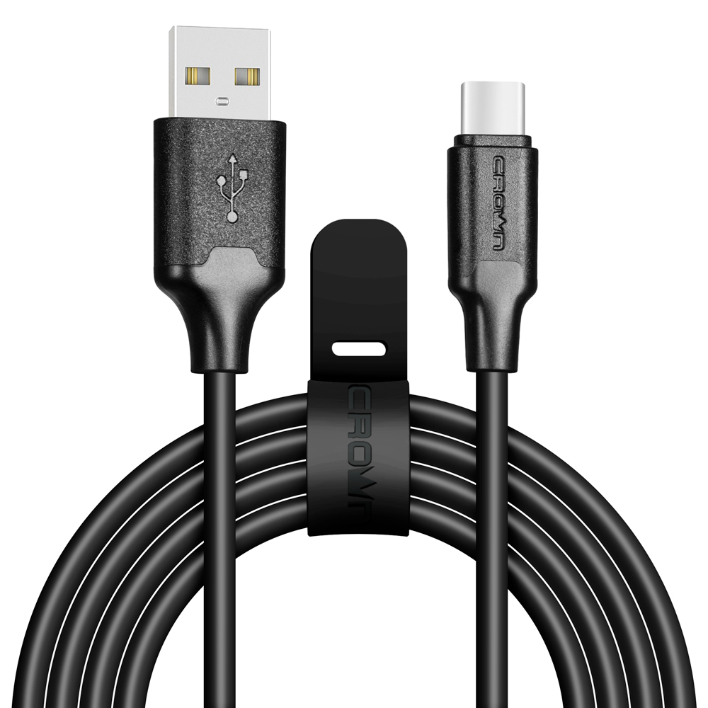

Кабель Crown CMCU-3018C USB - Type-C зарядка/передача данных, 2А, 2 м, черный