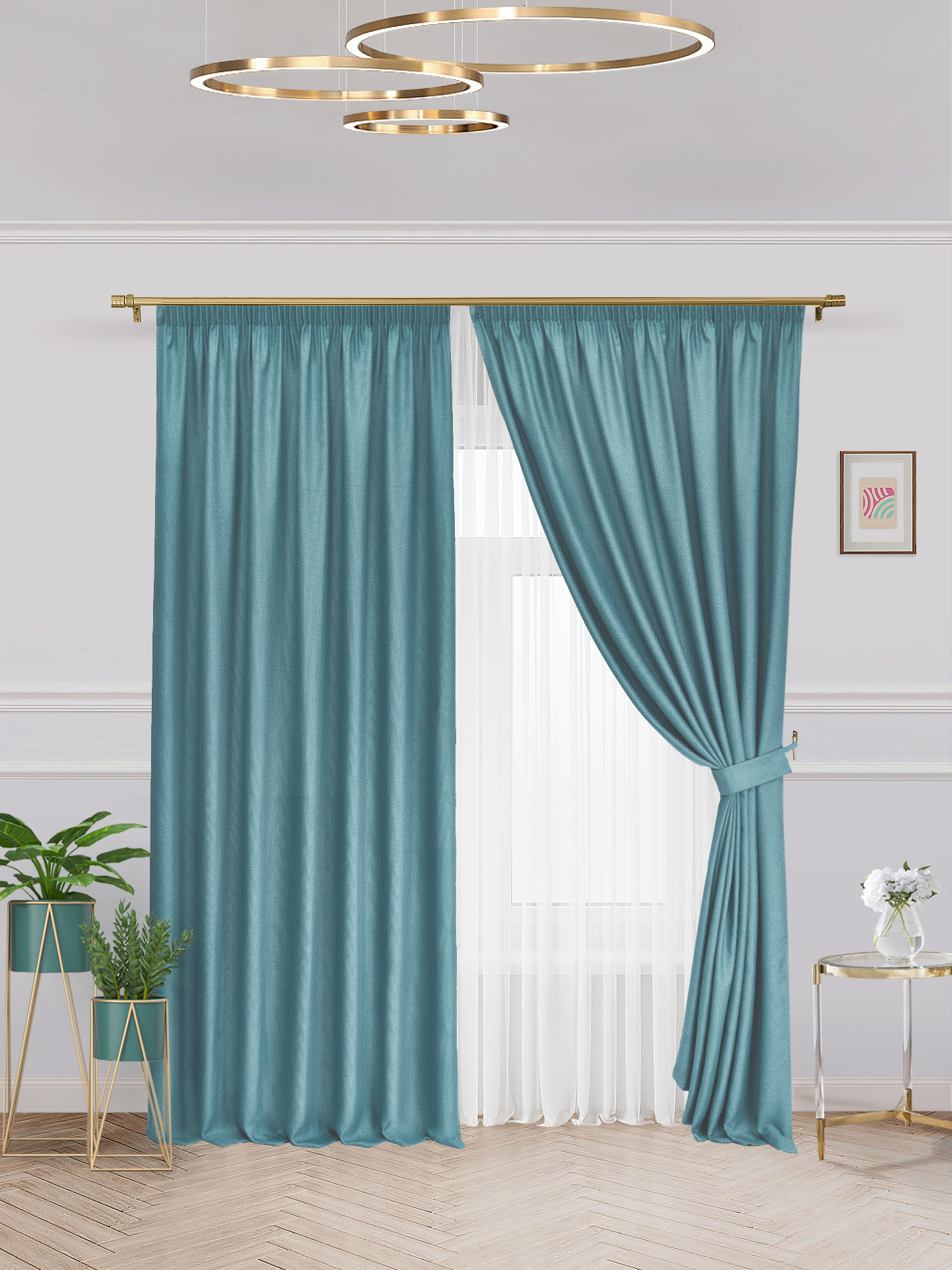 

Комплект штор рогожка блэкаут 300х260см 2 шт., k_Rog_600X260_biryz, rog_lenta
