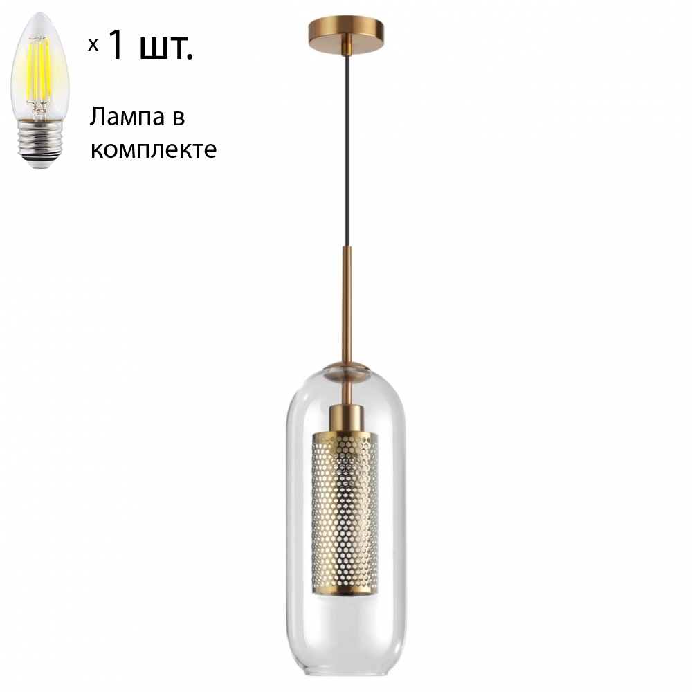 

Подвесной светильник с лампочкой Odeon Light Clocky 4940/1+Lamps Е27 Свеча