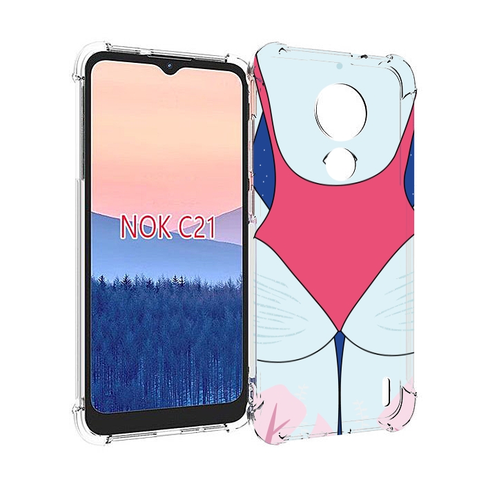 

Чехол MyPads девушка-с-глазом-на-спине для Nokia C21, Прозрачный, Tocco
