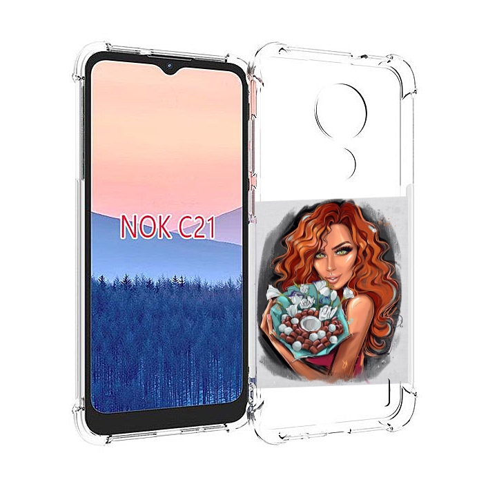 

Чехол MyPads девушка-с-кокосовым-букетом женский для Nokia C21, Прозрачный, Tocco