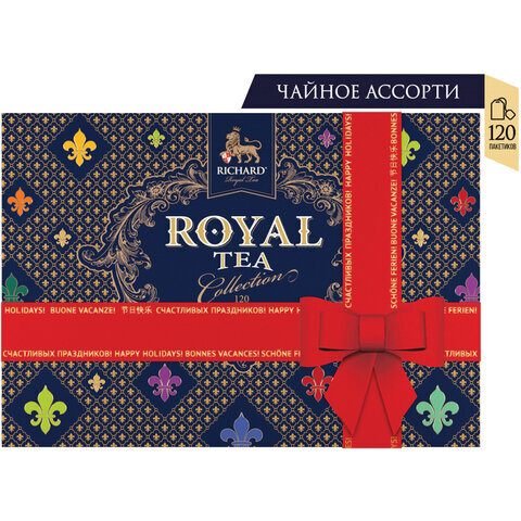 

Чай RICHARD Royal Tea Collection, НАБОР 15 вкусов, 120 пакетиков по 1,9 г, 100839