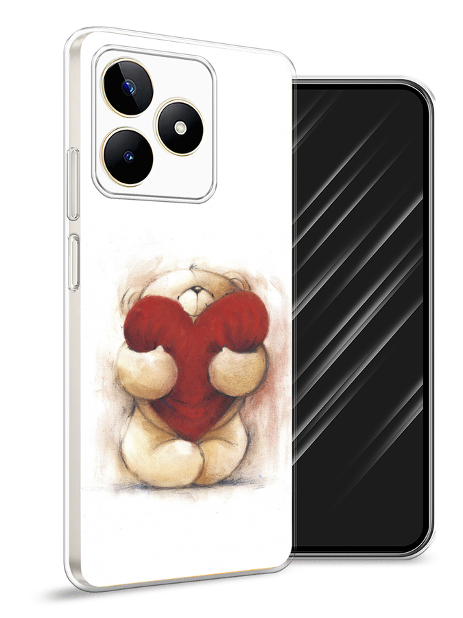 

Чехол Awog на Realme C53 "Мишка с сердцем 1", Белый;бордовый;бежевый, 2514650-6