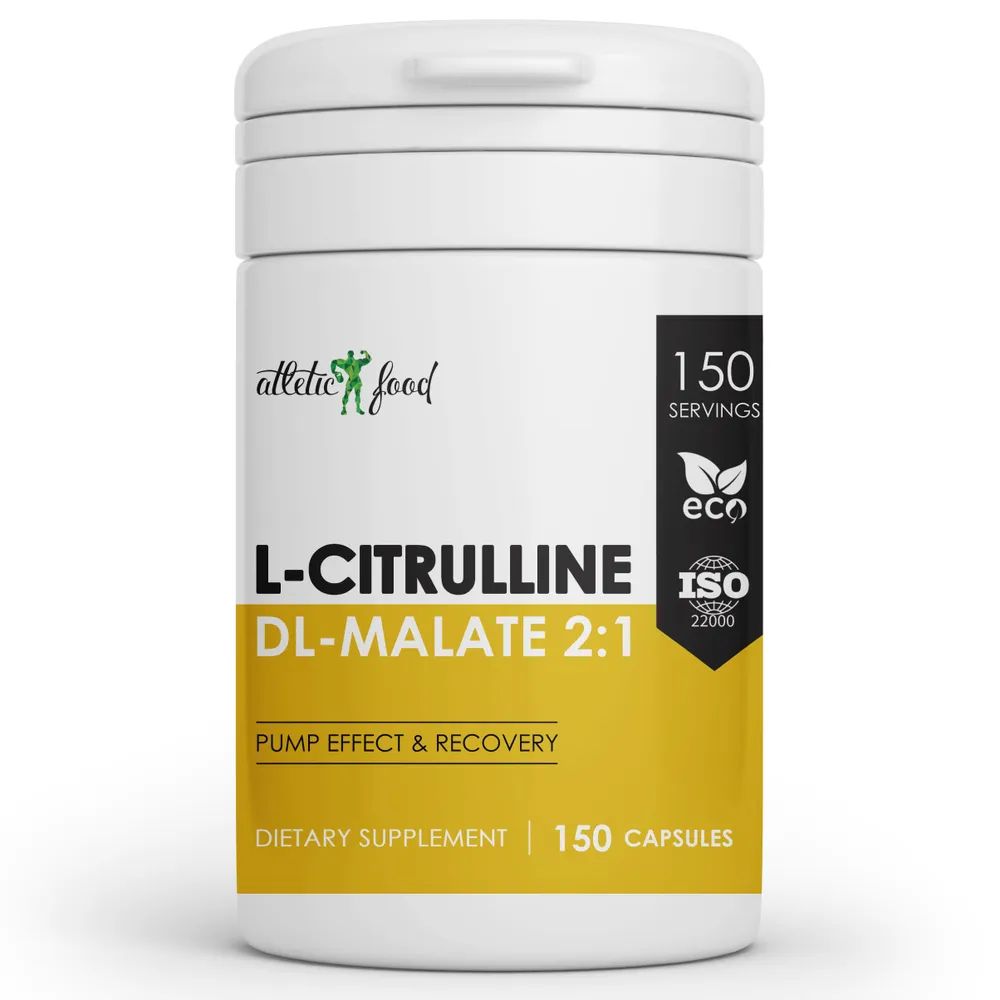 Л-Цитруллин Atletic Food L-Citrulline DL-Malate 500 mg 150 капсул 629₽