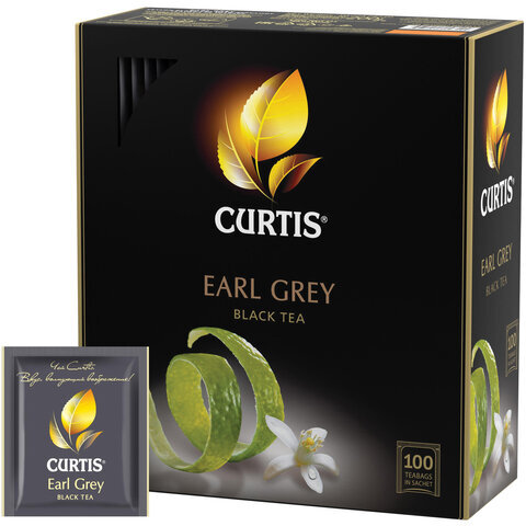 

Чай CURTIS "Earl Grey", черный с бергамотом, 100 пакетиков в конвертах по 2 г, 510421