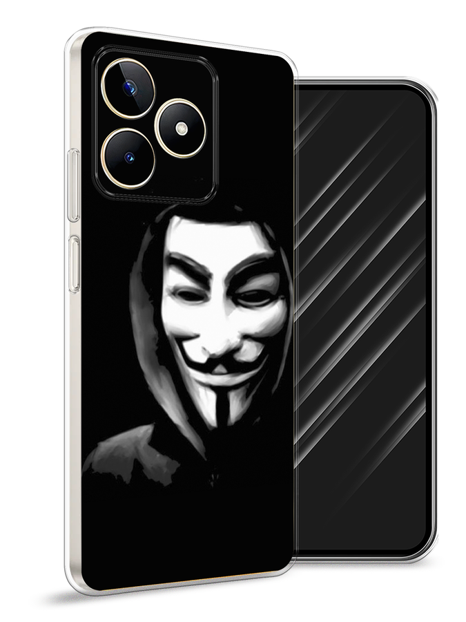 

Чехол Awog на Realme C53 "Анонимус", Черный;серый;белый, 2514650-5