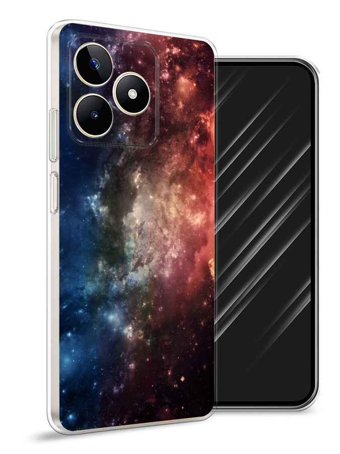 

Чехол Awog на Realme C53 "Космос", Синий;бежевый;красный, 2514650-4