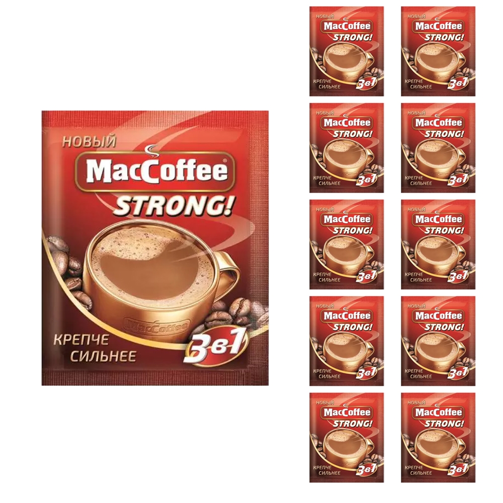 

Кофейный напиток MacCoffe strong 3в1 растворимый крепкий 16 г*10 шт