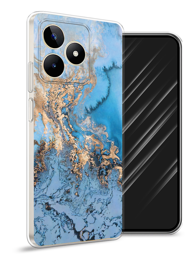 

Чехол Awog на Realme C53 "Морозная лавина синяя", Серебристый, 2514650-3