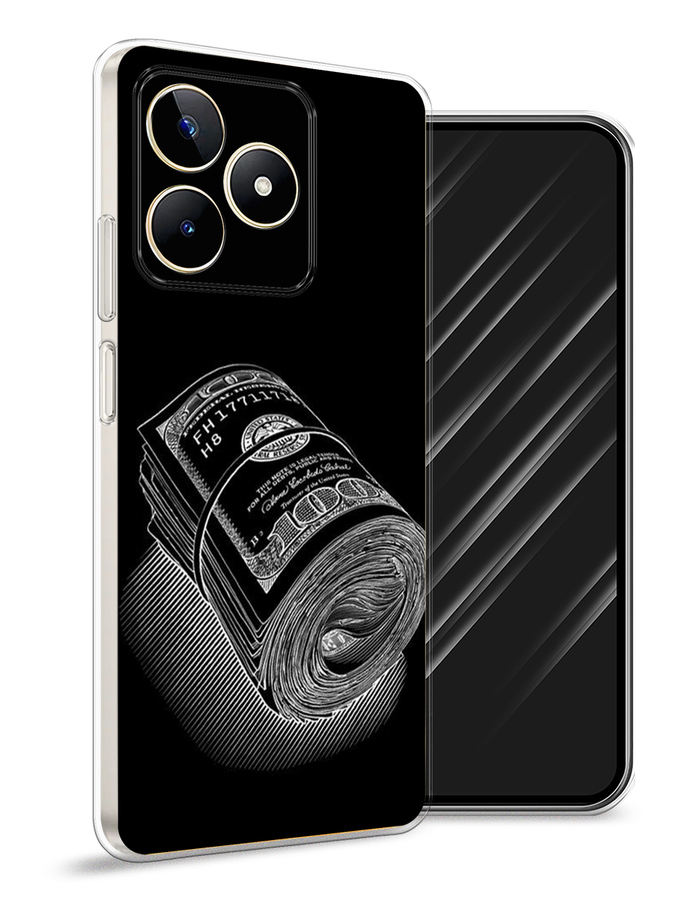 

Чехол Awog на Realme C53 "Кубышка денег", Черный;серебристый, 2514650-5
