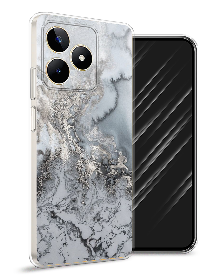 

Чехол Awog на Realme C53 "Морозная лавина серая", Серый;серебристый, 2514650-3