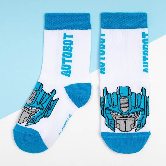 

Носки детские "Autobot", Transformers, цвет белый, 16-18 см, Трансформеры