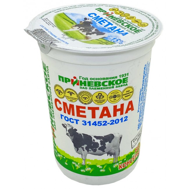 

Сметана Приневское 20% БЗМЖ 250 г