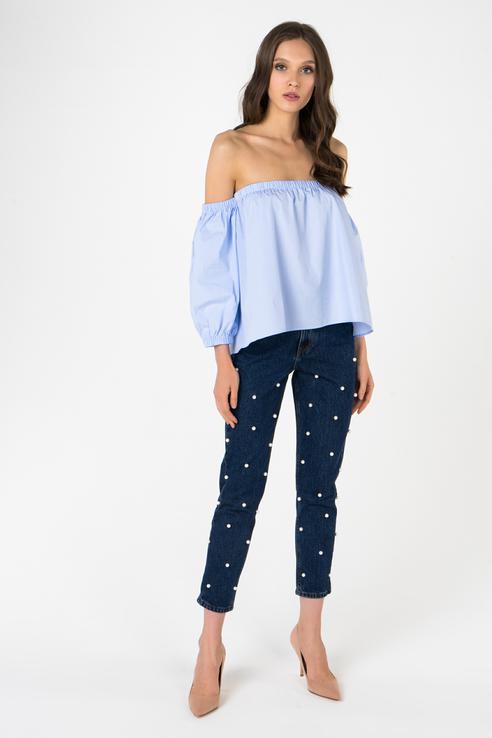 

Блуза женская T-Skirt SS17-04-0410-FS синяя S, SS17-04-0410-FS