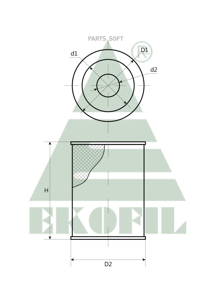 Воздушный фильтр Ekofil EKO-01.427/2