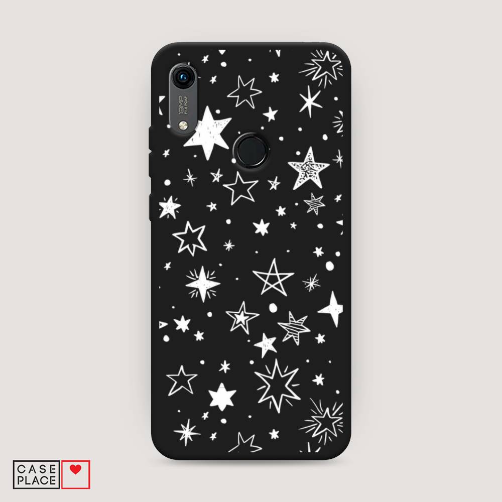 фото Чехол awog "звездочки графика белая" для huawei y6s