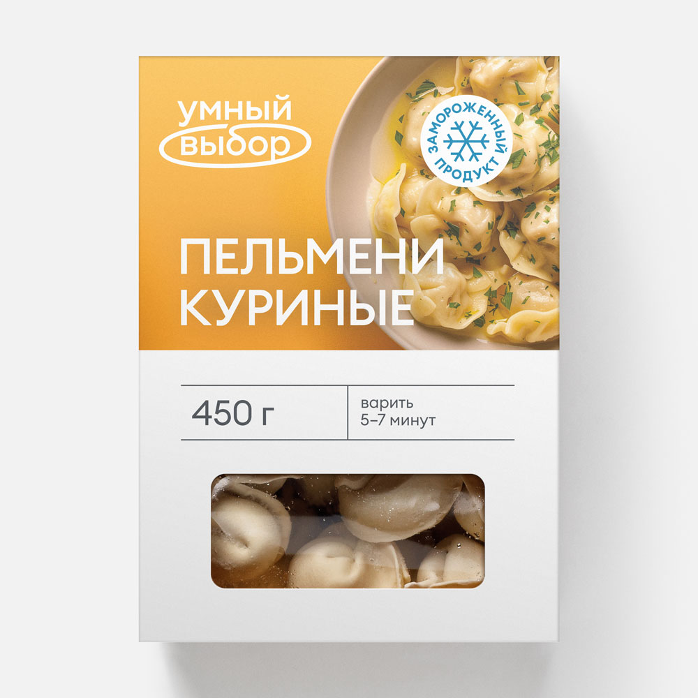 

Пельмени Умный выбор Куриные 450 г