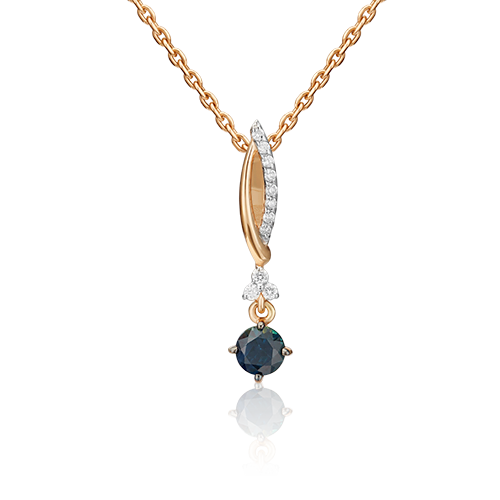 

Подвеска из золота PLATINA jewelry 03-0538-00, сапфир/бриллиант, 03-0538-00