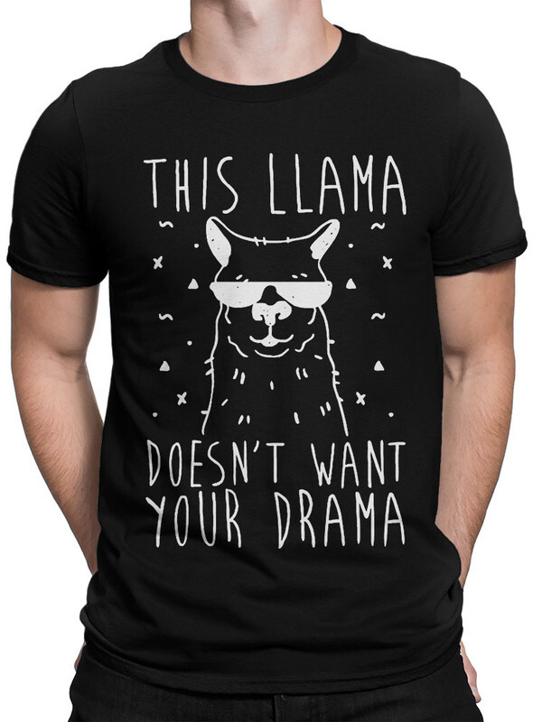 фото Футболка мужская design heroes this llama doesn't want your drama черная 2xl