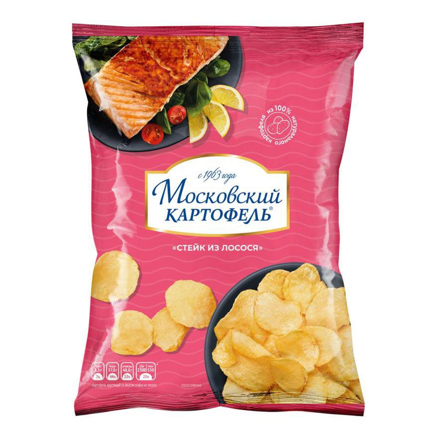 

Чипсы картофельные Московский картофель стейк лосося 120 г