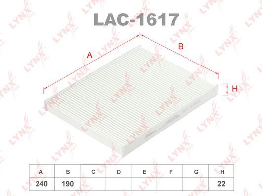 

Фильтр Салонный LYNXauto LAC1617