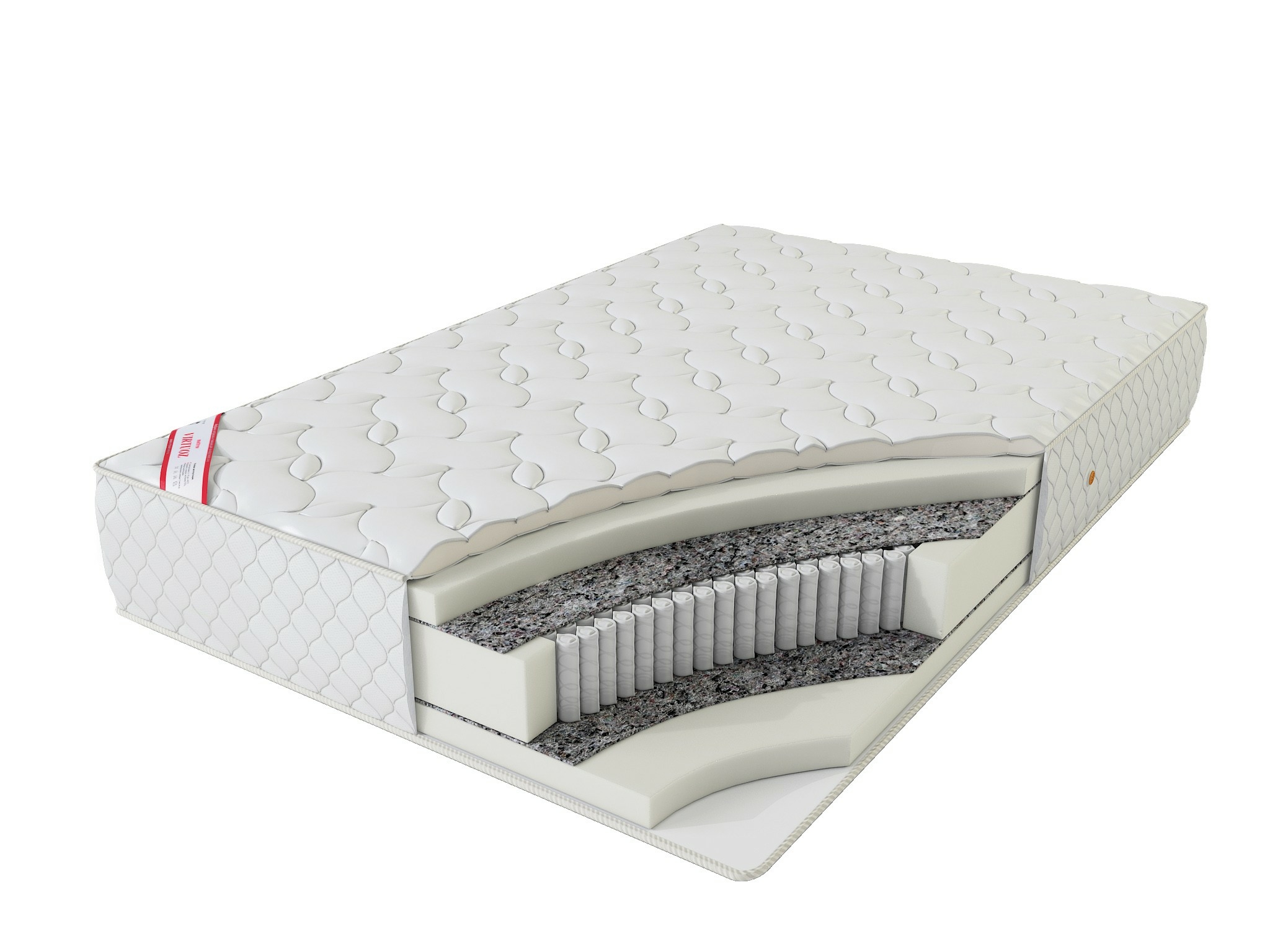 

Матрас анатомический пружинный Virtuoz Hard Sleep 120х190х26, Белый, Hard Sleep