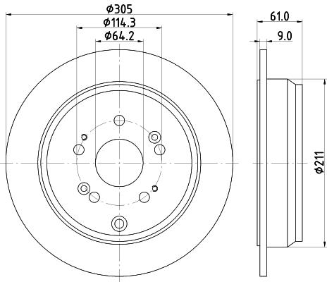 

Тормозной диск NISSHINBO ND8036K