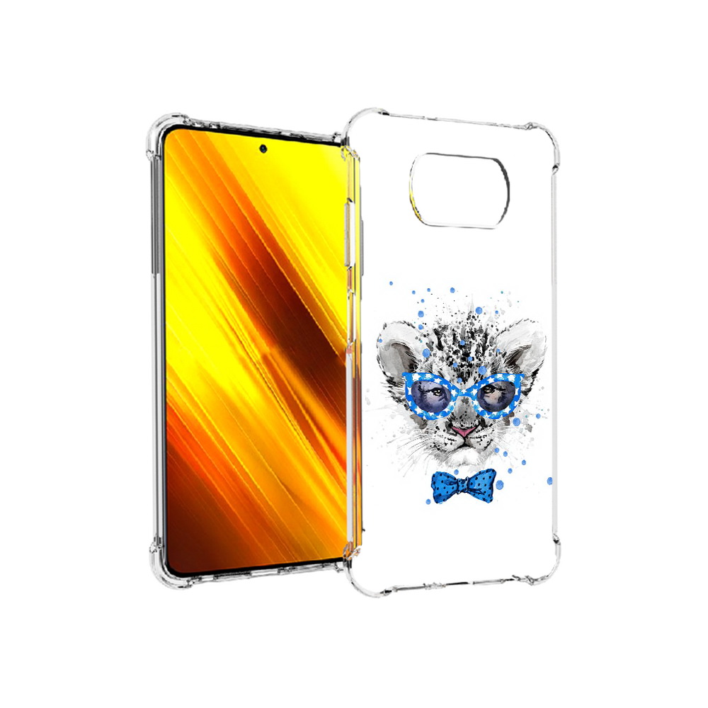

Чехол MyPads Tocco для Xiaomi Poco X3 тигренок с бабочкой (PT154881.262.642), Прозрачный, Tocco