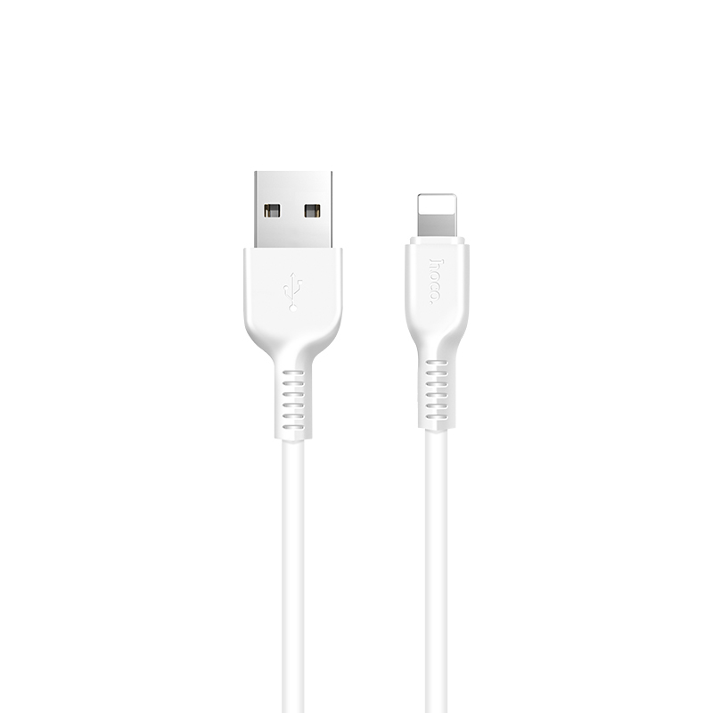 

Кабель Hoco X13 Lightning - USB PVC оплетка, 2,4 А, 1 м, белый